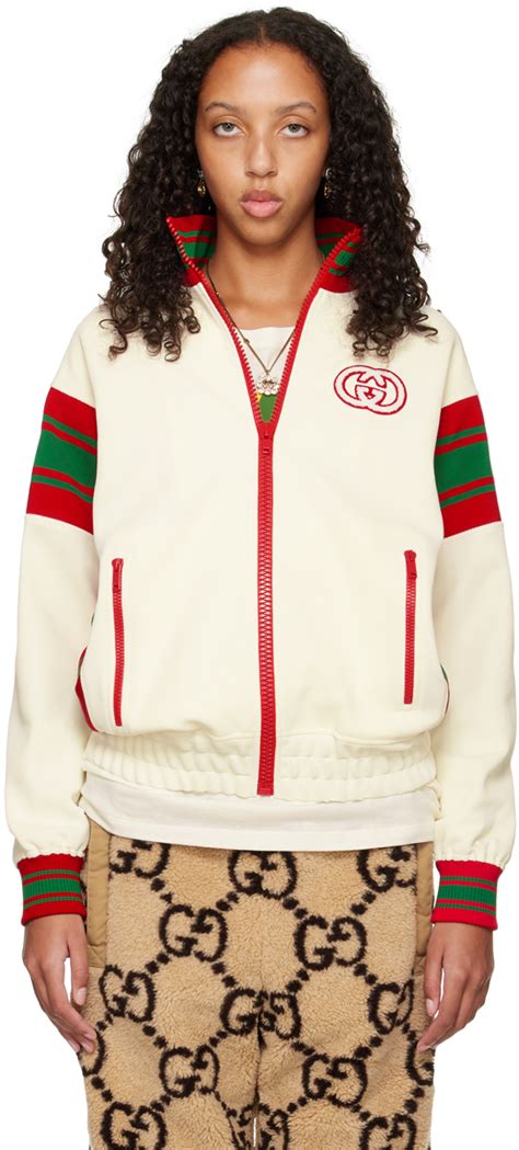 gucci striped track jacket|Gucci track jacket women.